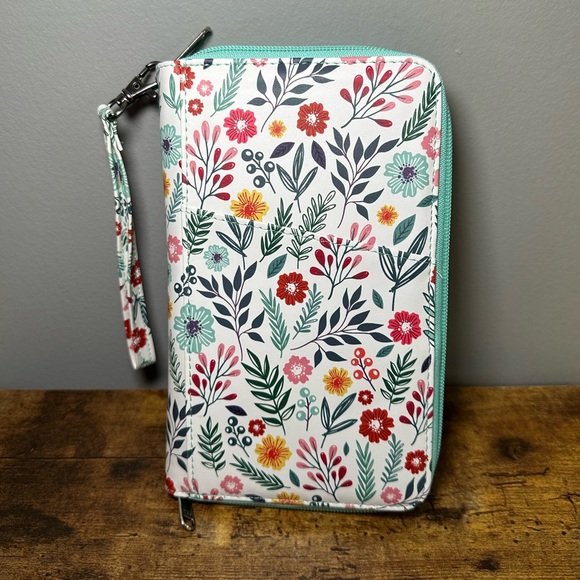 Other - Floral Zip-Around Passport/Travel Documents Wallet
